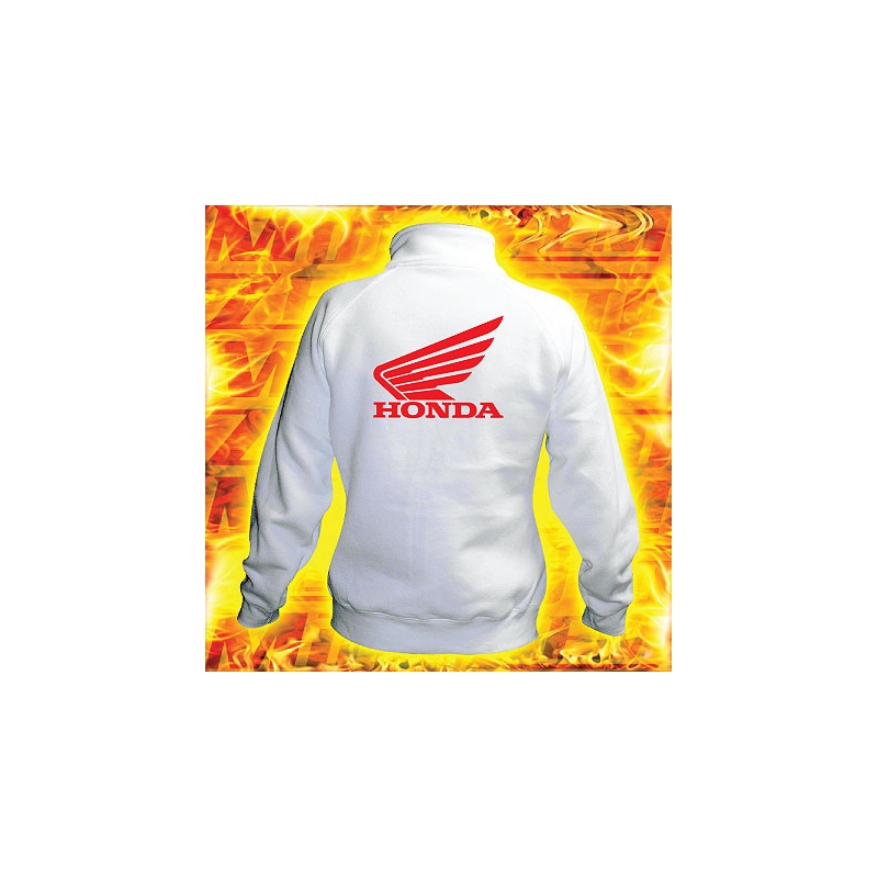 Damen Sweatshirt mit Honda Motiv weiß 2 Ausverkauf