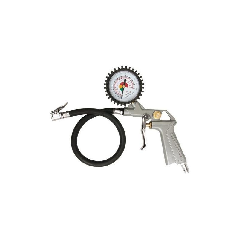 Reifenfüllpistole mit Druckmesser 2,8-10 bar