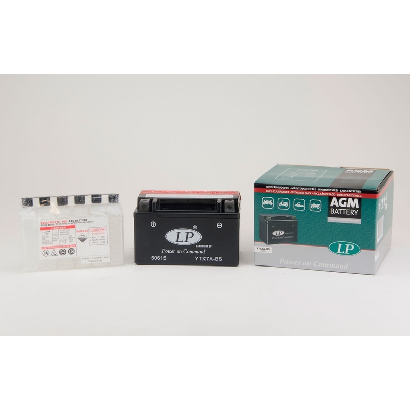 Wartungsfreie Landport YTX7A-BS Batterie, 12V 6Ah
