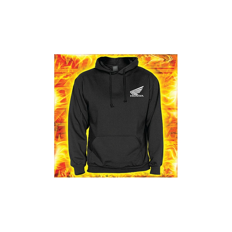 Sweatshirt Motiv Honda schwarz mit Kapuze