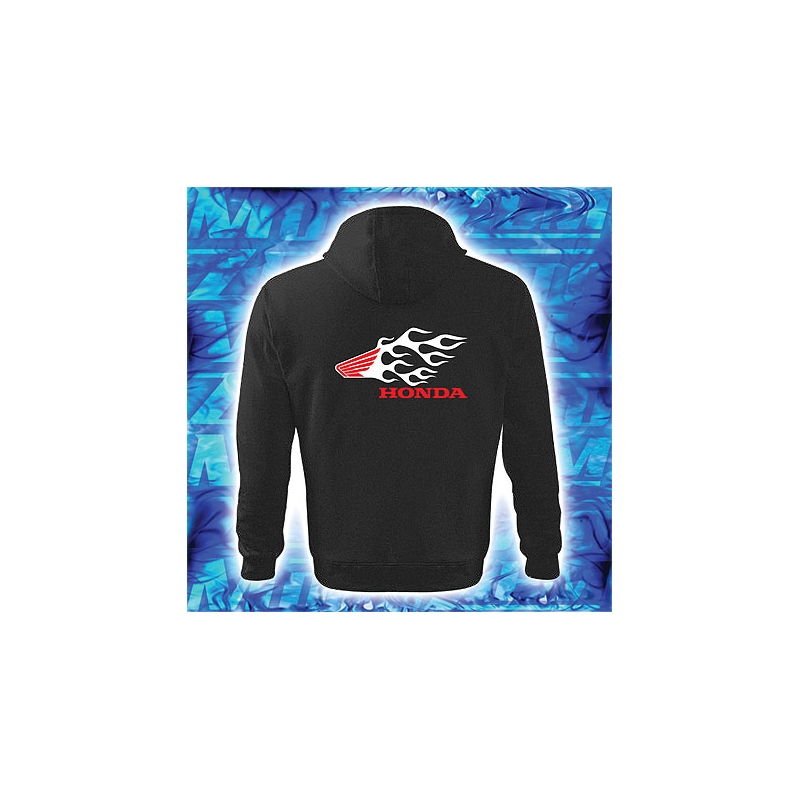 Sweatshirt mit Honda Motiv schwarz mit Kapuze Ausverkauf