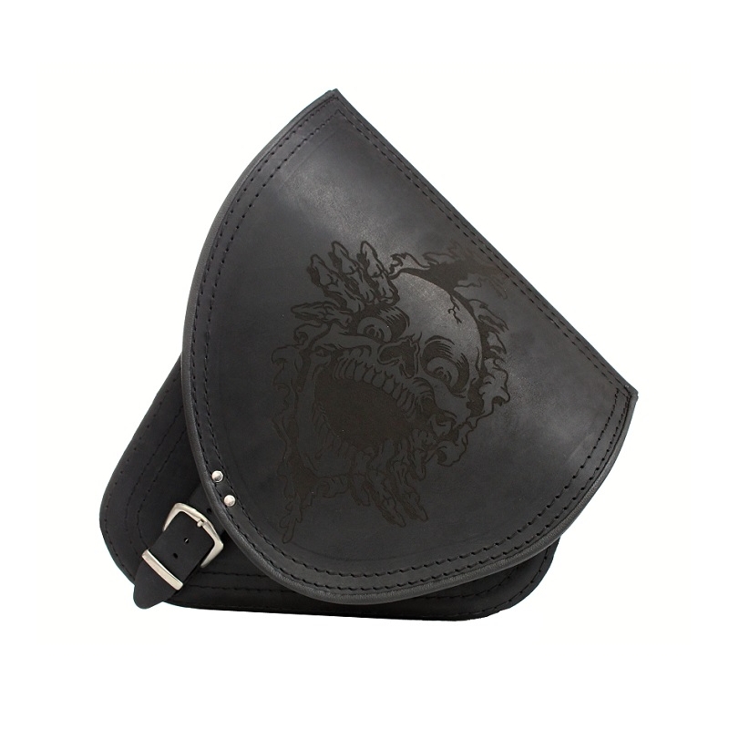 Leder Motorradtasche HD Softail RSA-54 Schwarz Ausverkauf