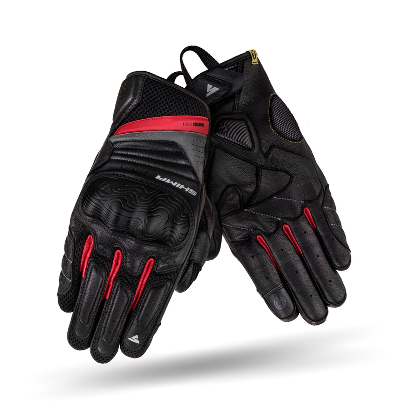 Motorradhandschuhe Shima Rush schwarz-rot