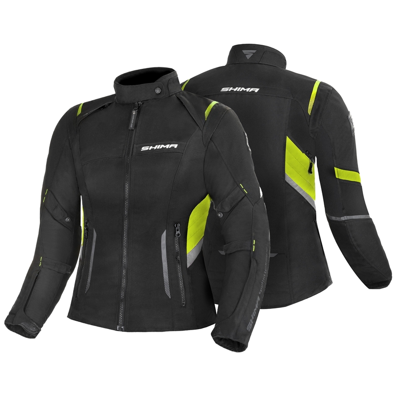 Shima Rush schwarz-fluorgelbe Motorradjacke für Damen Ausverkauf