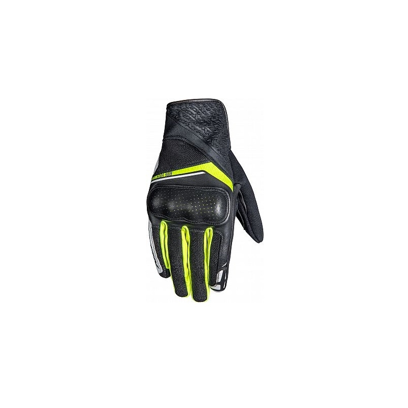Motorradhandschuhe IXON RS Launch schwarz-weiß-gelb sale Ausverkauf