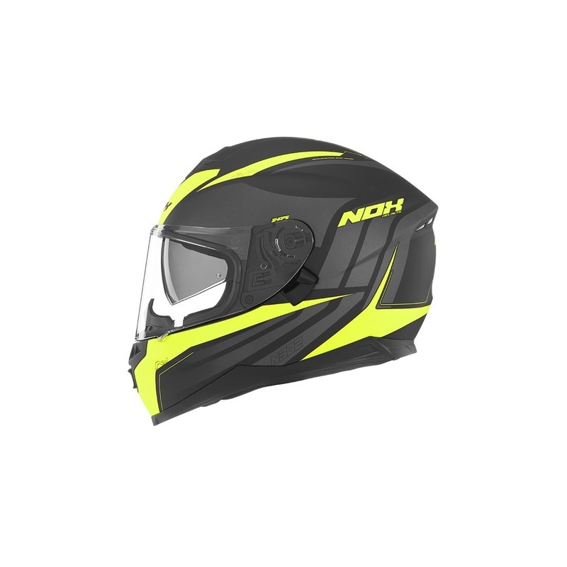 NOX N302 Shape schwarz und gelb Integral Motorradhelm Ausverkauf