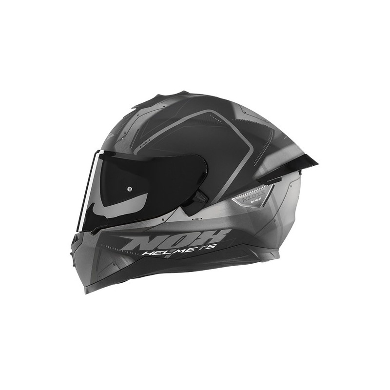 NOX N302S Guard schwarz-silberner Integral-Motorradhelm Ausverkauf
