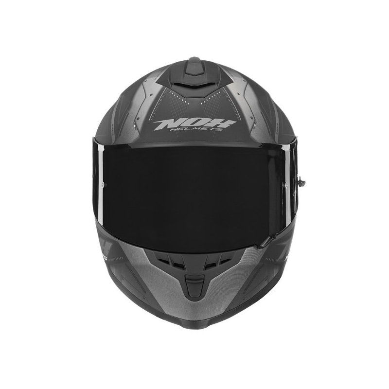 NOX N302S Guard schwarz-silberner Integral-Motorradhelm Ausverkauf