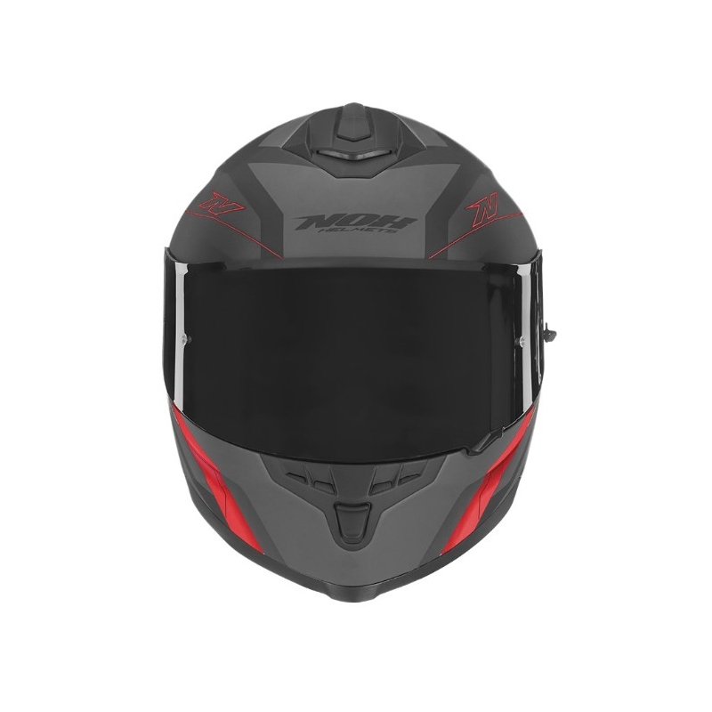 Integral Motorradhelm NOX N302S Quest schwarz-grau-rot