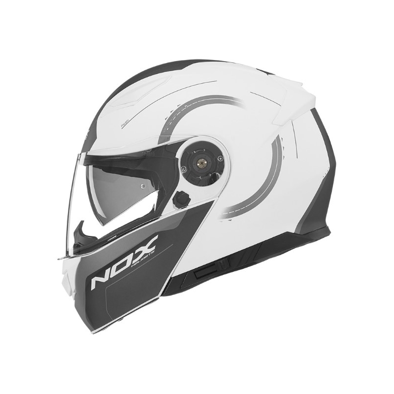 NOX N965 Peak Motorradhelm weiß Ausverkauf
