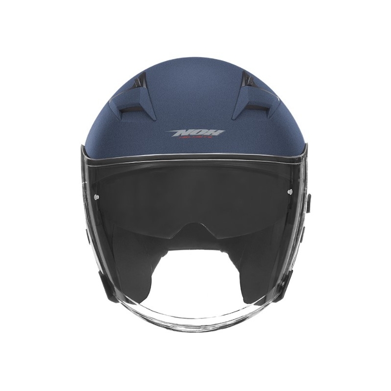 Offener Motorradhelm NOX N127 blau matt