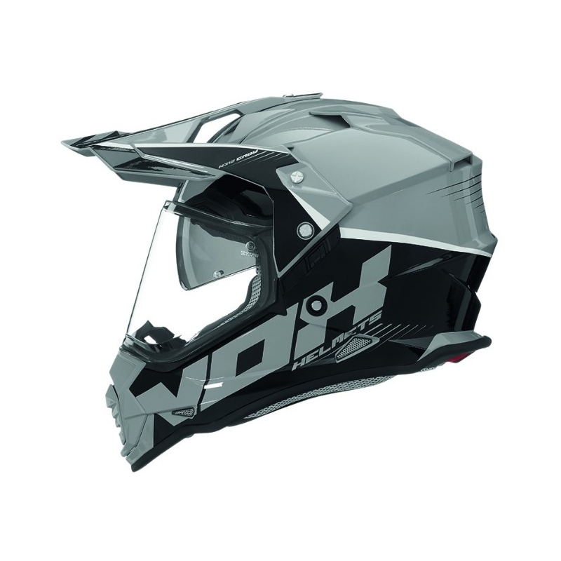Endurohelm NOX N312 Crow schwarz-grau Ausverkauf