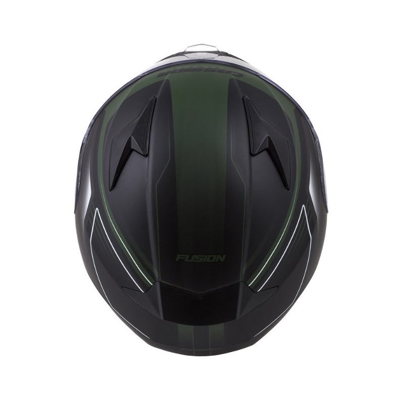 Cassida Apex Fusion Schwarz-Armee Grün Motorradhelm Ausverkauf