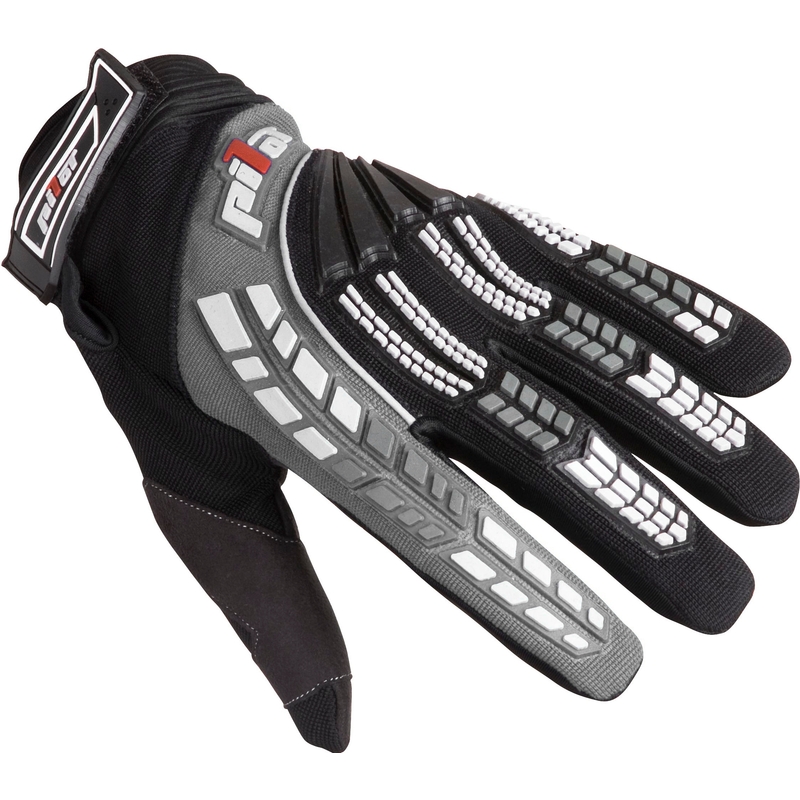 Kinder mx Motorradhandschuhe Pilot schwarz/grau