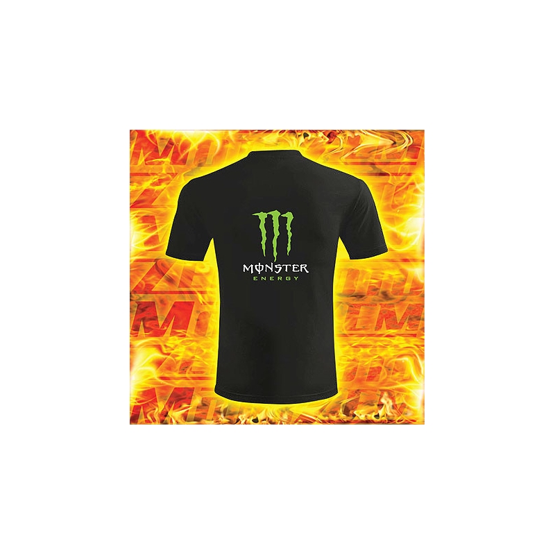 T-shirt s motivem Monster energy schwarz