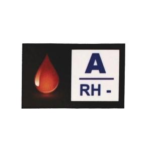 Aufkleber mit Blutgruppe A RH-