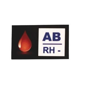 Blutgruppenaufkleber AB RH-