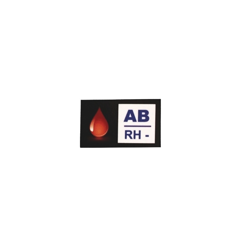 Blutgruppenaufkleber AB RH-