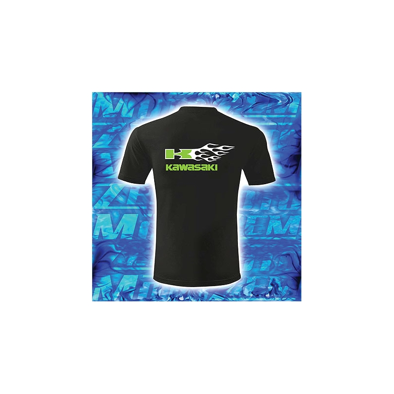 T-shirt s motivem Kawasaki schwarz