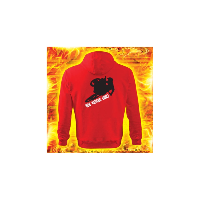 Sweatshirt s motivem Motocross Ride Without Limits