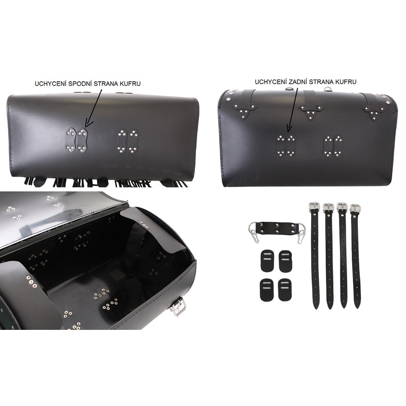 Leder-Motorradkoffer RSA-10B - Länge 60