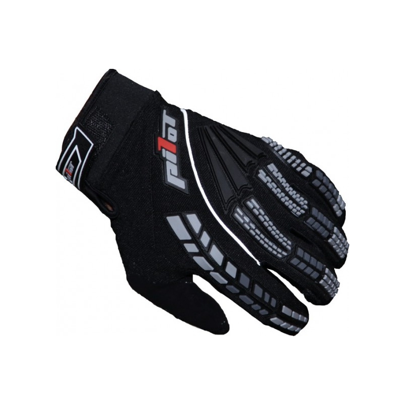 Kinder-MX-Handschuhe für Motorrad Pilot schwarz