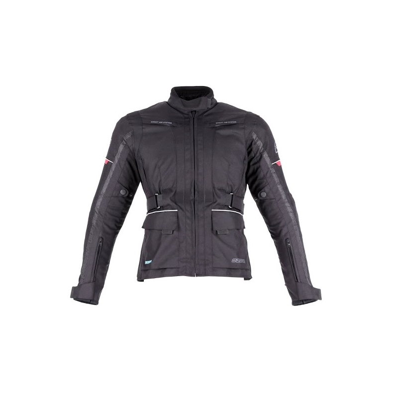 Damen Motorradjacke Ozone Madame Schwarz Ausverkauf