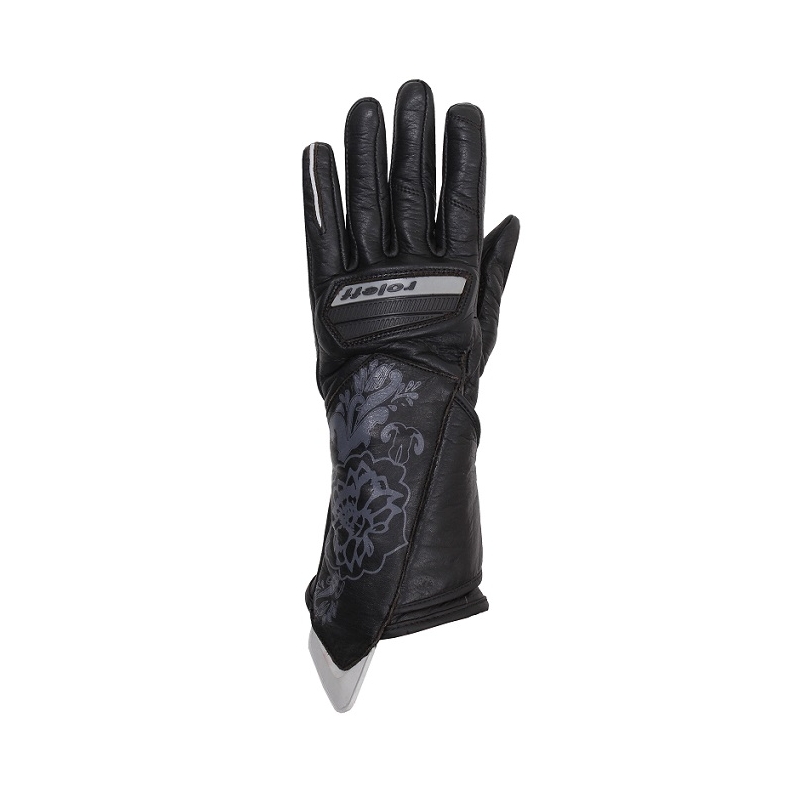 Damen-Motorradhandschuhe Roleff Stuttgart schwarz-grau