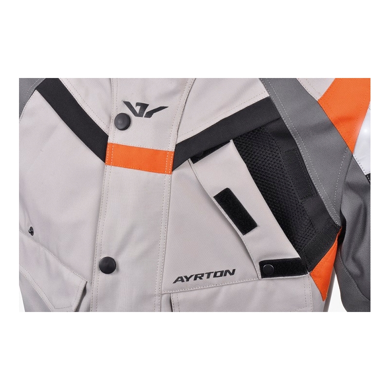 Ayrton Fuel Motorradjacke grau-orange Ausverkauf