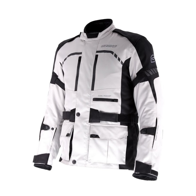 Motorradjacke Ozone Tiefgrau-schwarz Ausverkauf