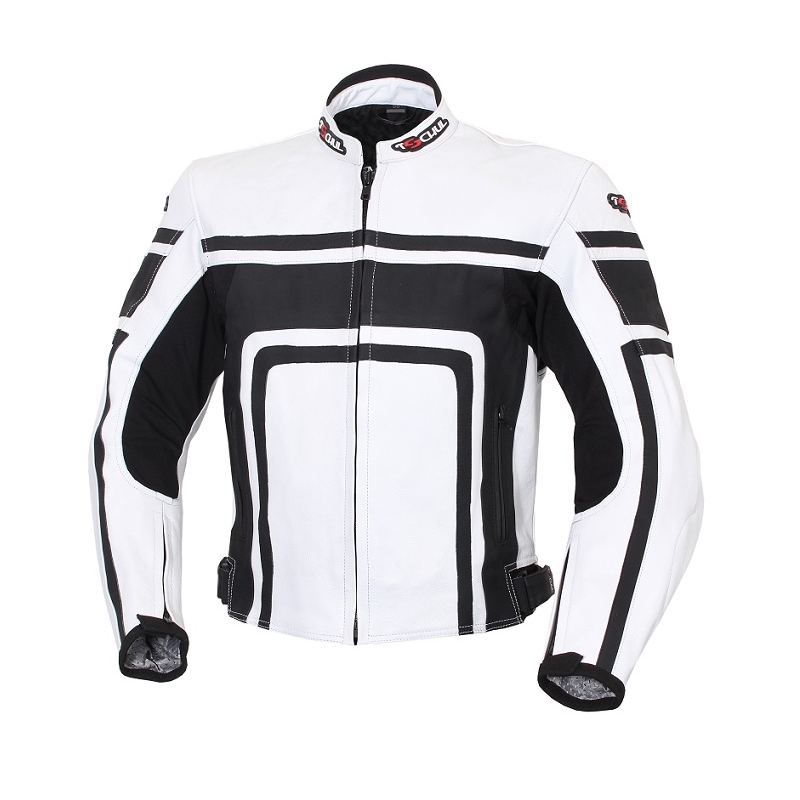 Motorradjacke Tschul 840 weiß-schwarz Ausverkauf