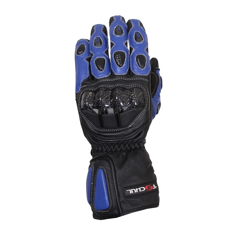 Motorradhandschuhe Tschul 230 schwarz und blau Ausverkauf