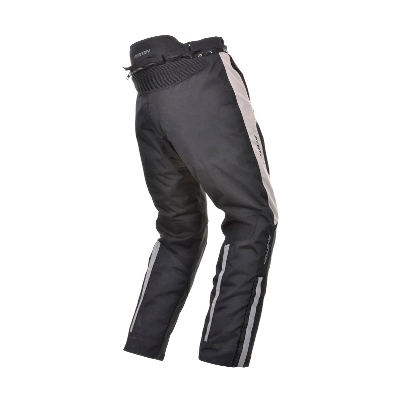 Ayrton Hunter schwarz und grau verlängerte Motorradhose