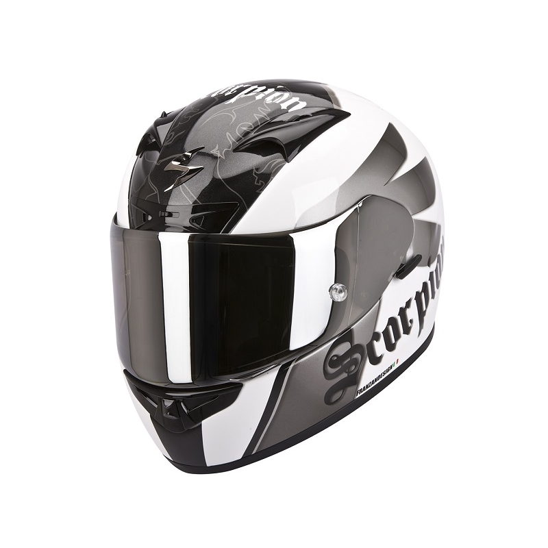 Integralhelm Scorpion EXO-710 Knight weiß-silber Ausverkauf